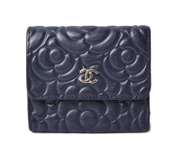 210625 to 17 ch 1 CHANEL Mini Wallet Wallet Camellia Blue