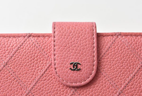 210625 to 28 ch 4 CHANEL 2 FWallet Quilted Stitch Rose