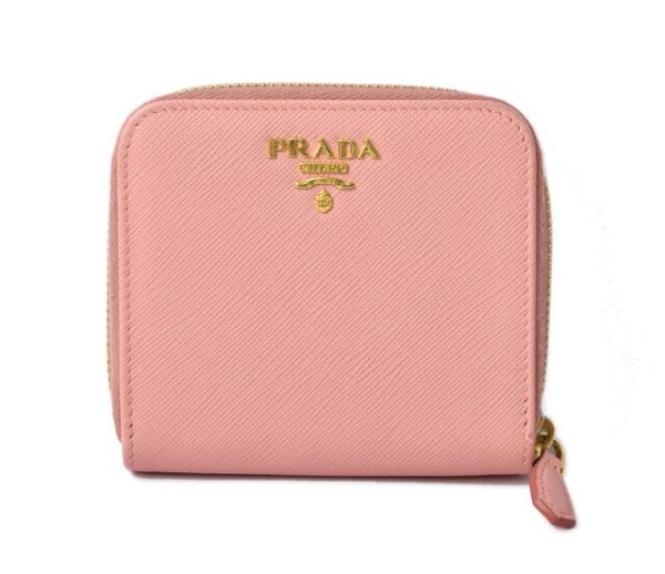 210625 to 3 p 1 Prada Folding Wallet Saffiano Petalo