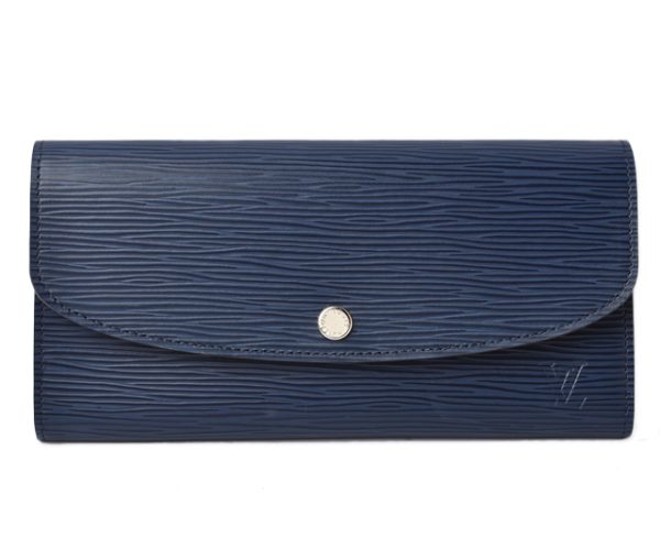 210625 to 37 lv 1 Louis Vuitton Long Wallet Portefeuille Emily Epi Andigo Blue Dune