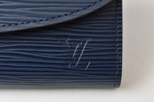 210625 to 37 lv 4 Louis Vuitton Long Wallet Portefeuille Emily Epi Andigo Blue Dune