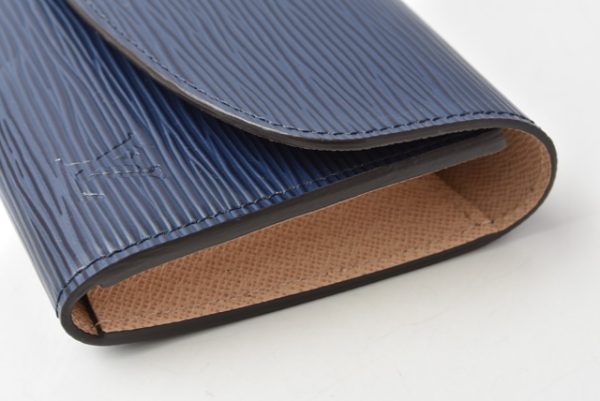 210625 to 37 lv 5 Louis Vuitton Long Wallet Portefeuille Emily Epi Andigo Blue Dune