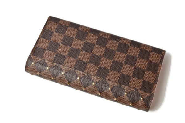 210625 to 38 lv 2 Louis Vuitton Long Wallet Portefeuille Sala Damier Studs