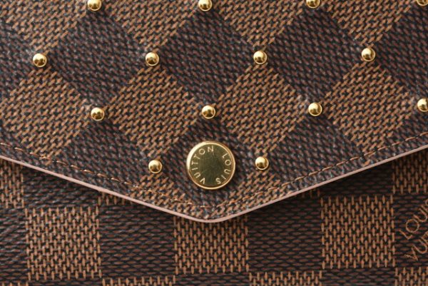 210625 to 38 lv 3 Louis Vuitton Long Wallet Portefeuille Sala Damier Studs