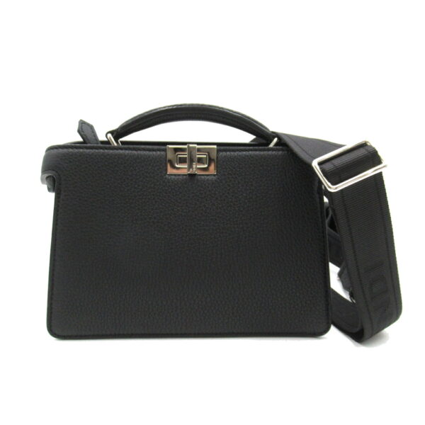 2106800527643 1 Fendi Peekaboo Ic You Small 2Way Shoulder Bag Black