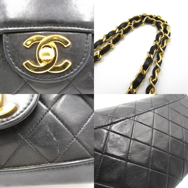 2106800532425 12c Chanel Matelasse Chain Shoulder Bag Lambskin Black