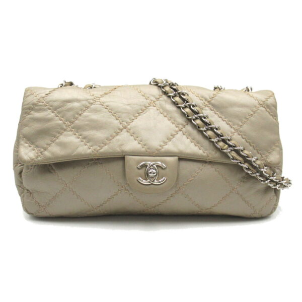 2106800534146 1 Chanel Ultra Stitch Lambskin Chain Shoulder Bag Champagne