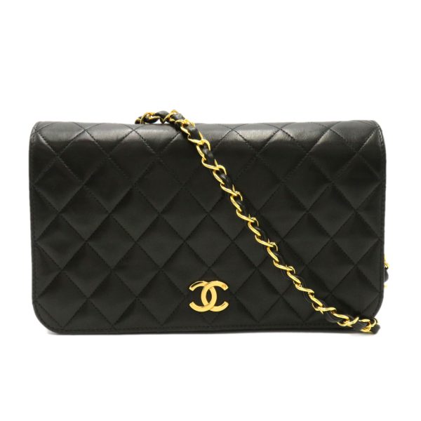 2106800535310 1 Chanel Matelasse Push Lock Chain Shoulder Lambskin Black