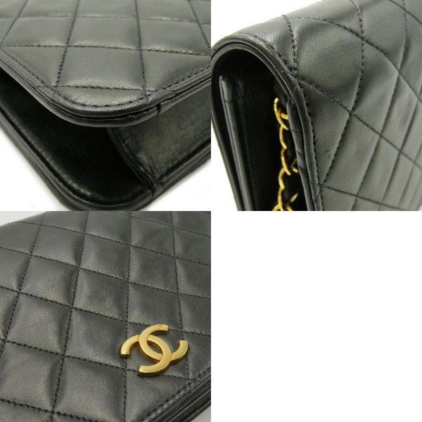 2106800535310 13c Chanel Matelasse Push Lock Chain Shoulder Lambskin Black