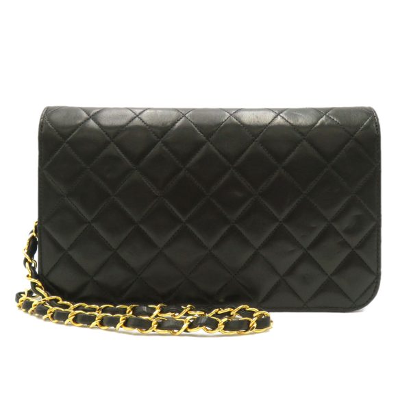 2106800535310 2 Chanel Matelasse Push Lock Chain Shoulder Lambskin Black