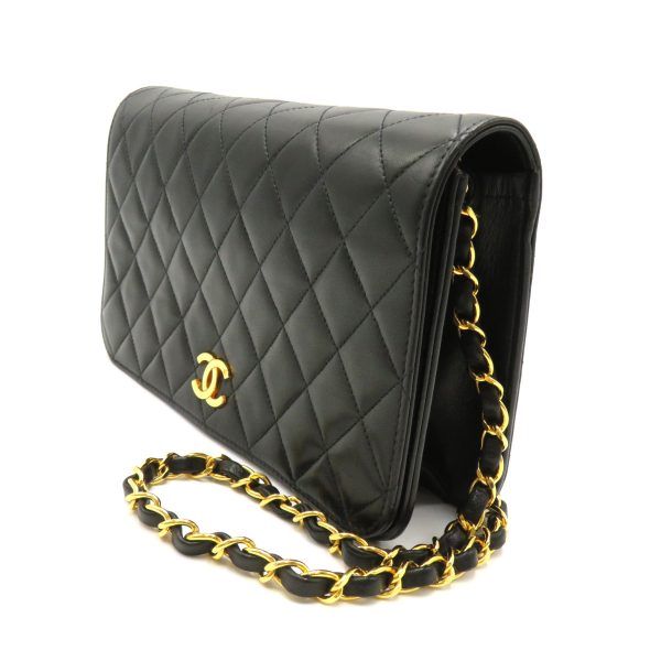 2106800535310 3 Chanel Matelasse Push Lock Chain Shoulder Lambskin Black