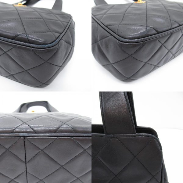 2106800536379 7c Chanel Matelasse Handbag Lambskin Black