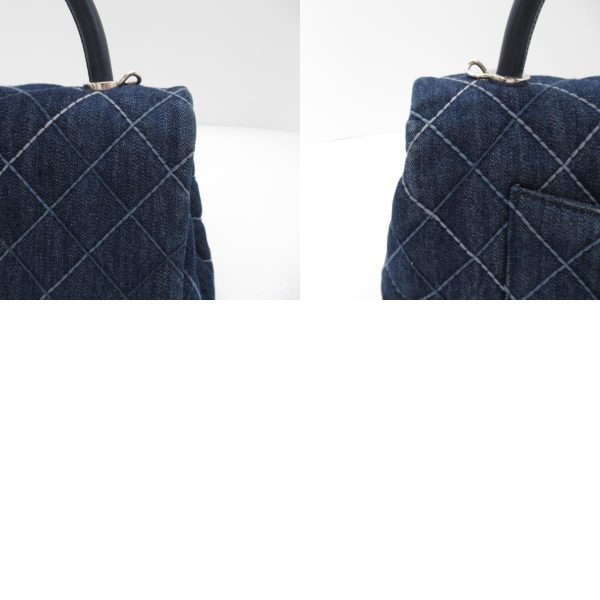 2106800538182 14c Chanel Coco Handle Matelasse 2way Shoulder Bag Denim Blue