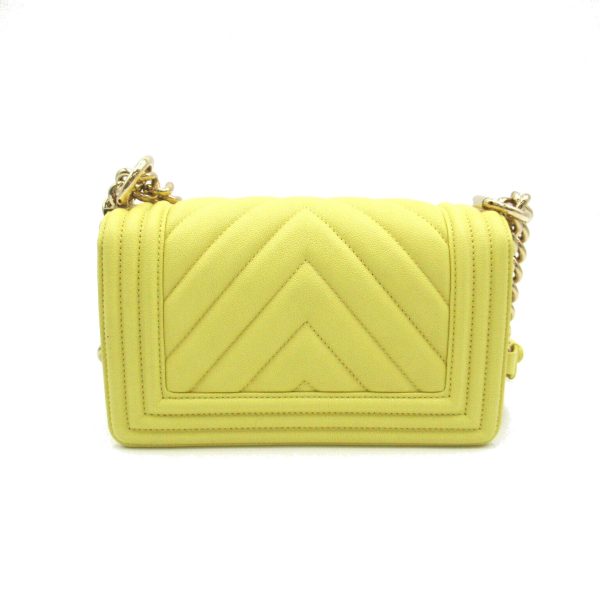 2106800542844 2 Chanel Boy V Stitch Chain Shoulder Bag Yellow