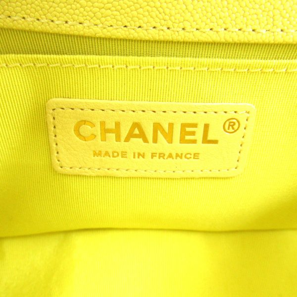 2106800542844 8 Chanel Boy V Stitch Chain Shoulder Bag Yellow