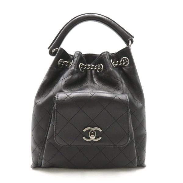 2106800542868 1 Chanel Drawstring Backpack Rucksack Black