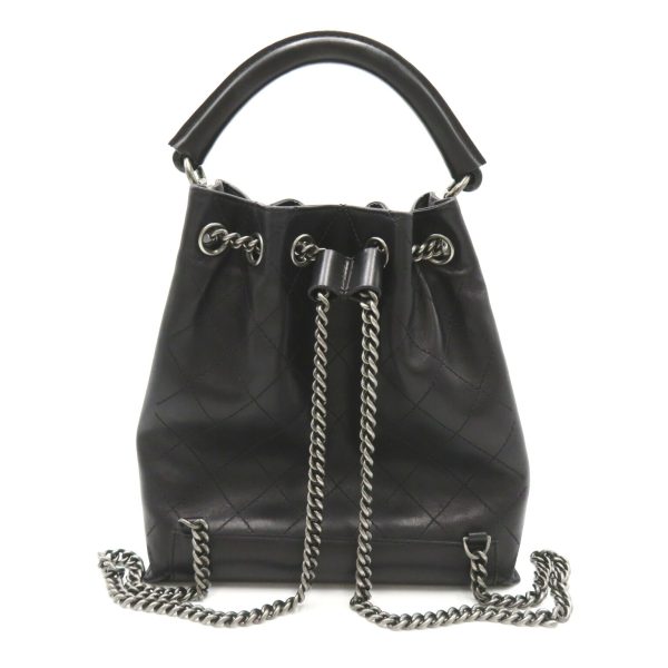 2106800542868 2 Chanel Drawstring Backpack Rucksack Black