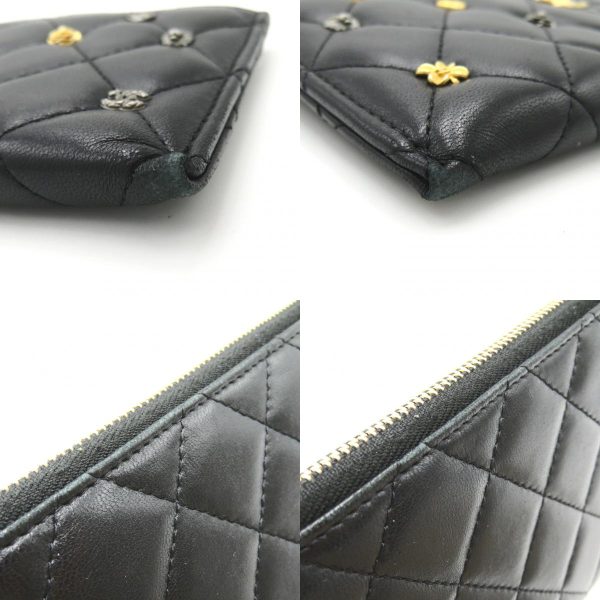 2106800542929 9c Chanel Matelasse Zip Long Wallet BillfBlack