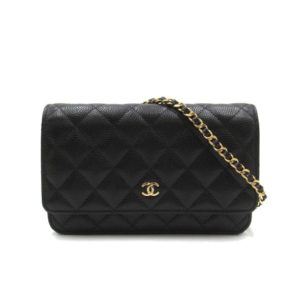 2106800543216 1 Chanel Matelasse Chain Wallet Shoulder Bag Black