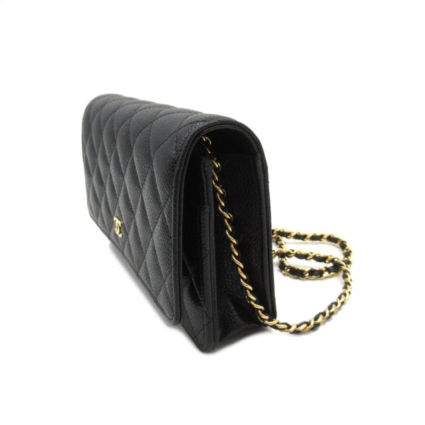 2106800543216 3 Chanel Matelasse Chain Wallet Shoulder Bag Black