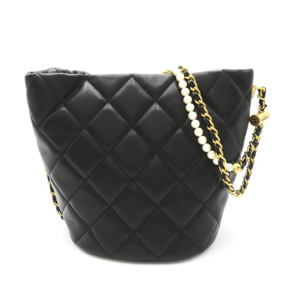 2106800545227 2 Chanel Drawstring Bag Lambskin Black