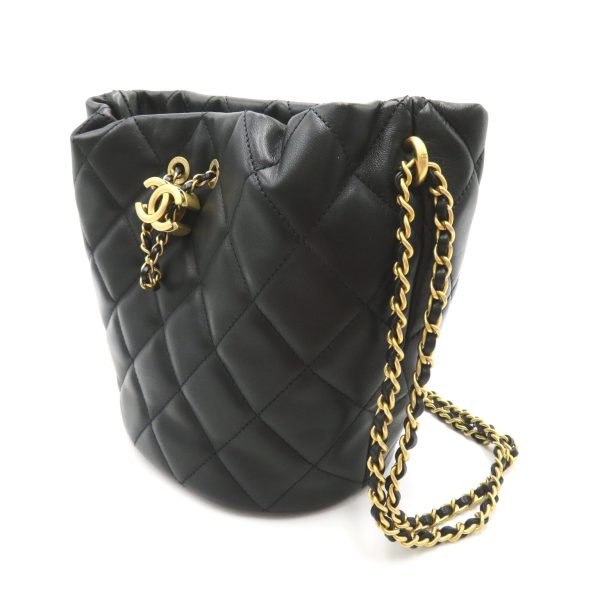 2106800545227 3 Chanel Drawstring Bag Lambskin Black