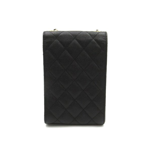 2106800545722 2 Chanel Matelasse Phone Shoulder Bag Caviar Black