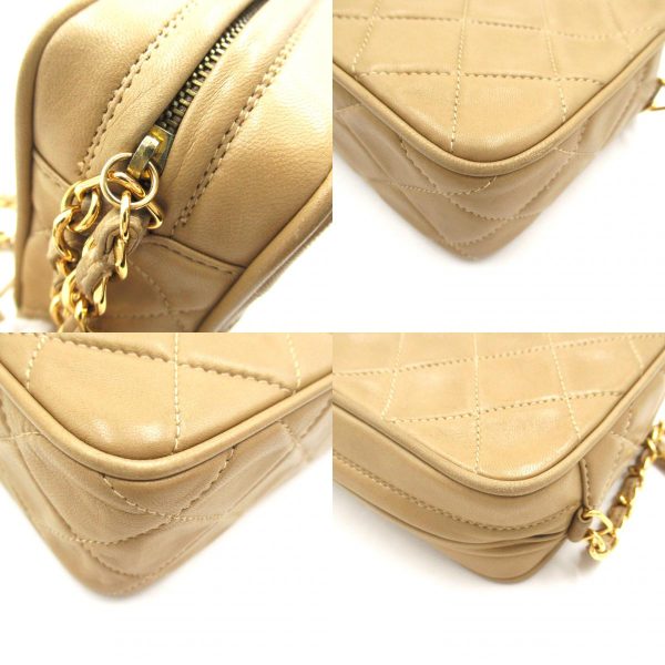 2106800547696 13c Chanel Matelasse Chain Shoulder Bag Beige