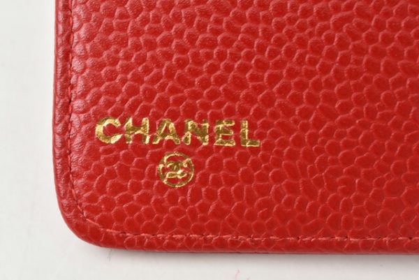 210715 to 33 ch 5 Chanel Notebook Agenda Coco Mark Caviar Skin Red