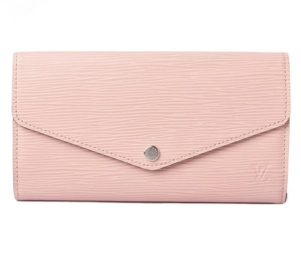 210715 to 36 lv 1 Louis Vuitton Long Wallet Portefeuille Sala Epi Rose Nacre