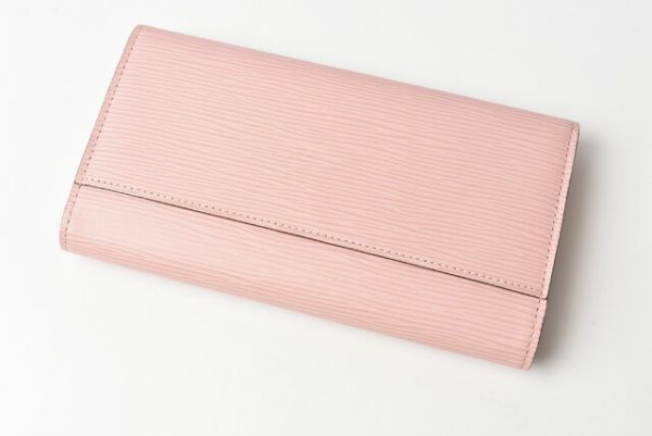 210715 to 36 lv 2 Louis Vuitton Long Wallet Portefeuille Sala Epi Rose Nacre