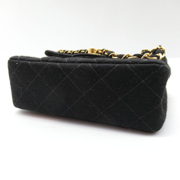 2107400215749 4 Chanel Mini Matelasse Chain Shoulder Bag Cotton Black