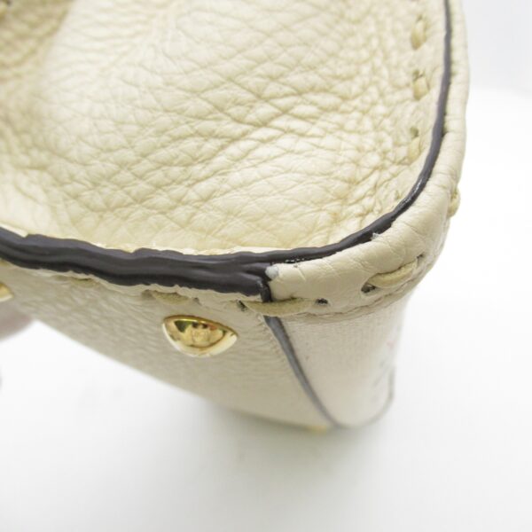 2107600965697 8 Fendi Mini Peekaboo 2Way Cotton Shoulder Bag Ivory