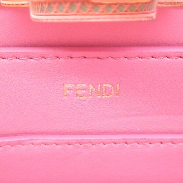 2107600965758 10 Fendi Peekaboo ISeeYou 2Way Pigskin Shoulder Bag Pink