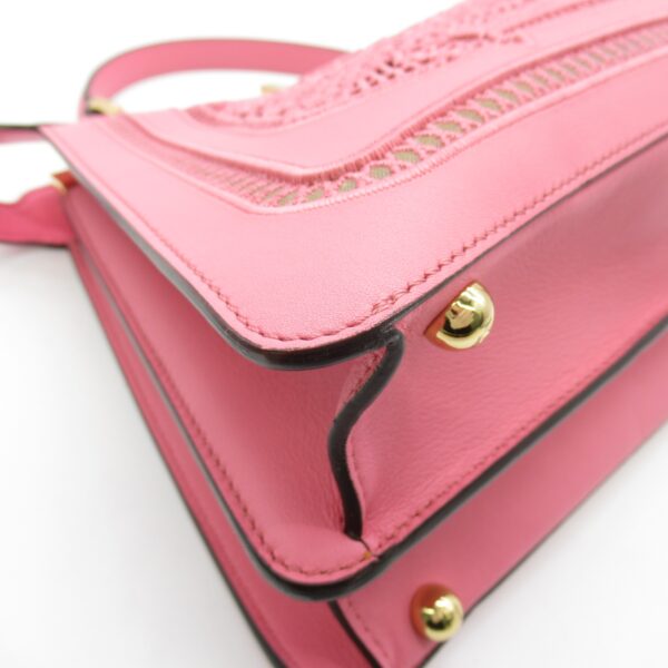 2107600965758 6 Fendi Peekaboo ISeeYou 2Way Pigskin Shoulder Bag Pink