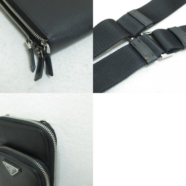 2107600970998 8c Prada Saffiano Phone Shoulder Bag Black