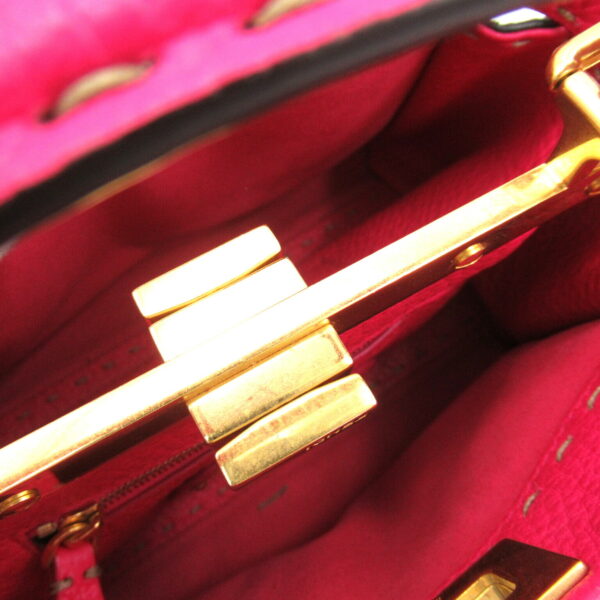 2107600974217 6 Fendi Selleria Peekaboo 2Way Shoulder Bag Pink