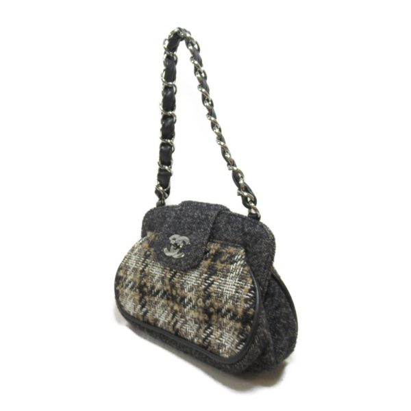 2107600975399 4 Chanel Handbag Tweed Black Beige