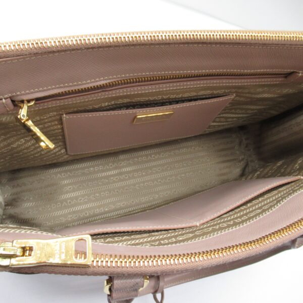 2107600979663 2 Prada 2Way Saffiano Tote Bag Pink Beige