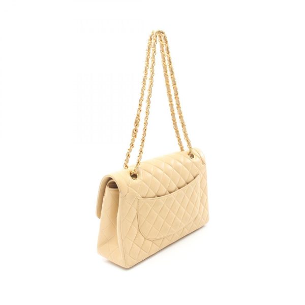 2107600980317 2 Chanel Matelasse W Flap Shoulder Bag Beige