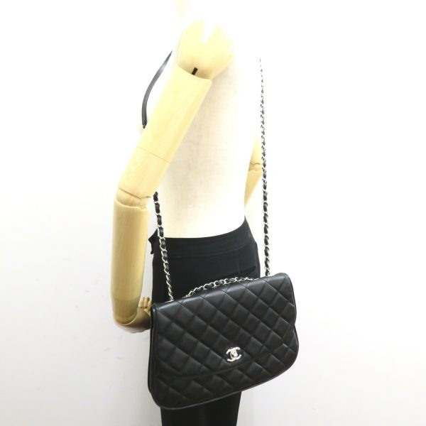 2107600980683 6 Chanel Matelasse Chain Shoulder Bag Lambskin Black