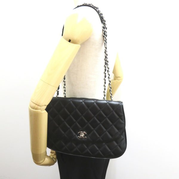 2107600980683 7 Chanel Matelasse Chain Shoulder Bag Lambskin Black