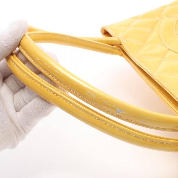 2107600981642 7 Chanel Patent Tote Bag Yellow