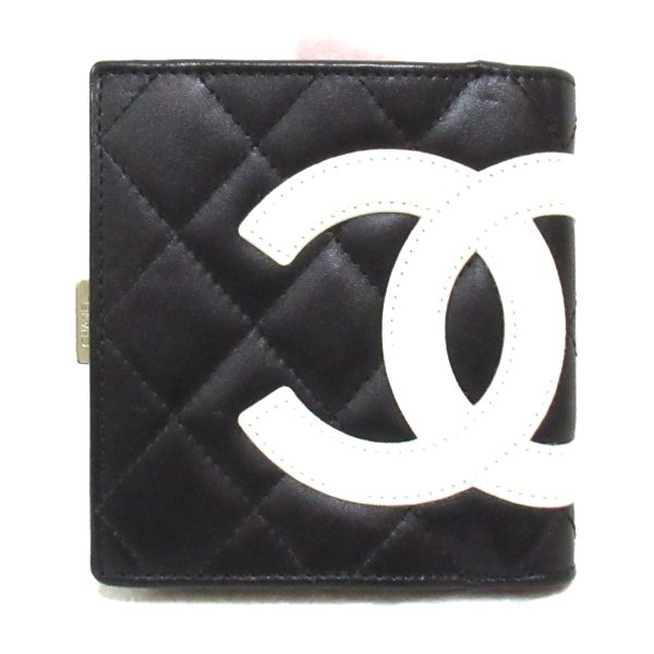 2107600983431 3 Chanel Cambon Line Wallet Black White