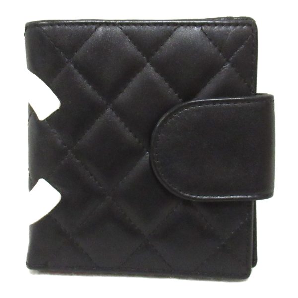 2107600983431 4 Chanel Cambon Line Wallet Black White