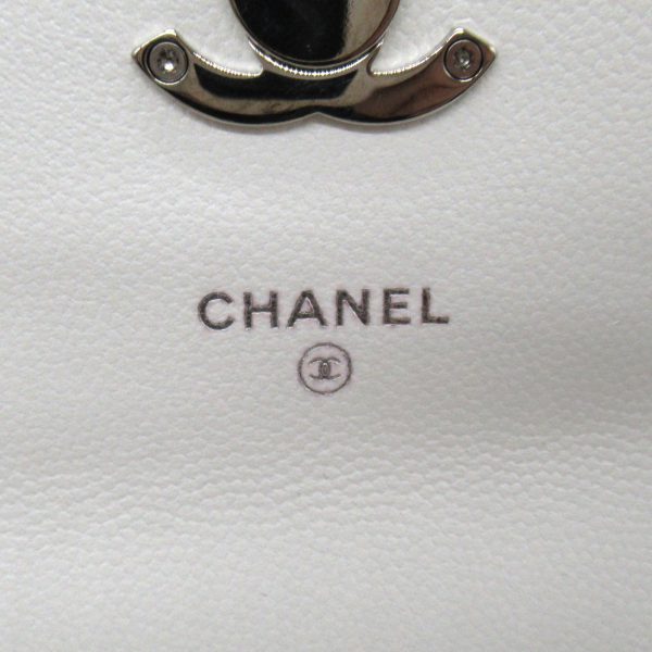 2107600984407 12 Chanel Mini Chain Shoulder Caviar Skin White