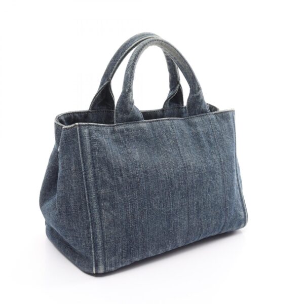 2107600987026 2 Prada Canapa Denim Tote Bag Blue