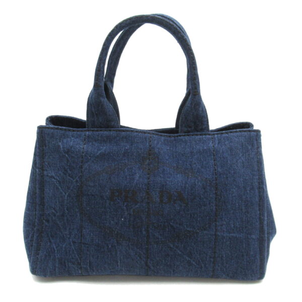 2107600987699 1 Prada Kanapa Denim Tote Bag Blue