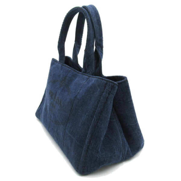 2107600987699 3 Prada Kanapa Denim Tote Bag Blue