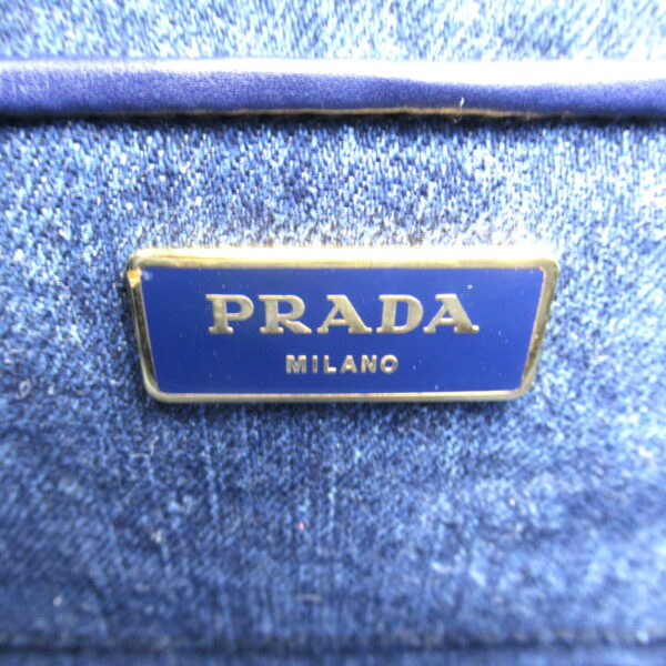 2107600987699 5 Prada Kanapa Denim Tote Bag Blue